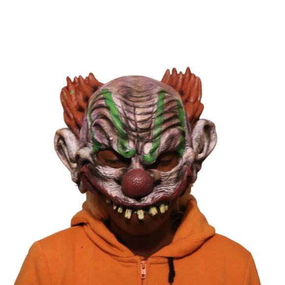 Mask Scary Killer Clown Halloween Vintage Rubber by Fright Asylum Disguise - Picture 1 of 8